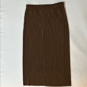 ZARA Stretch Wide Band Pleated Midi Skirt